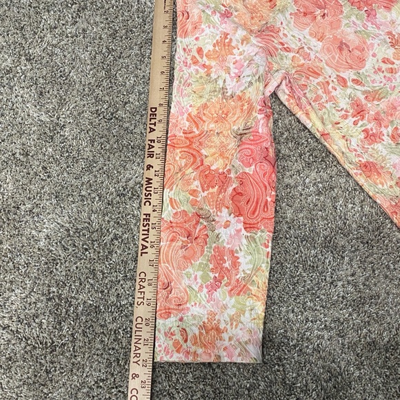 Ladies Medium Jacket Spring Colors Long Sleeve Zipper Pockets Peach Green Joni B - Picture 12 of 15